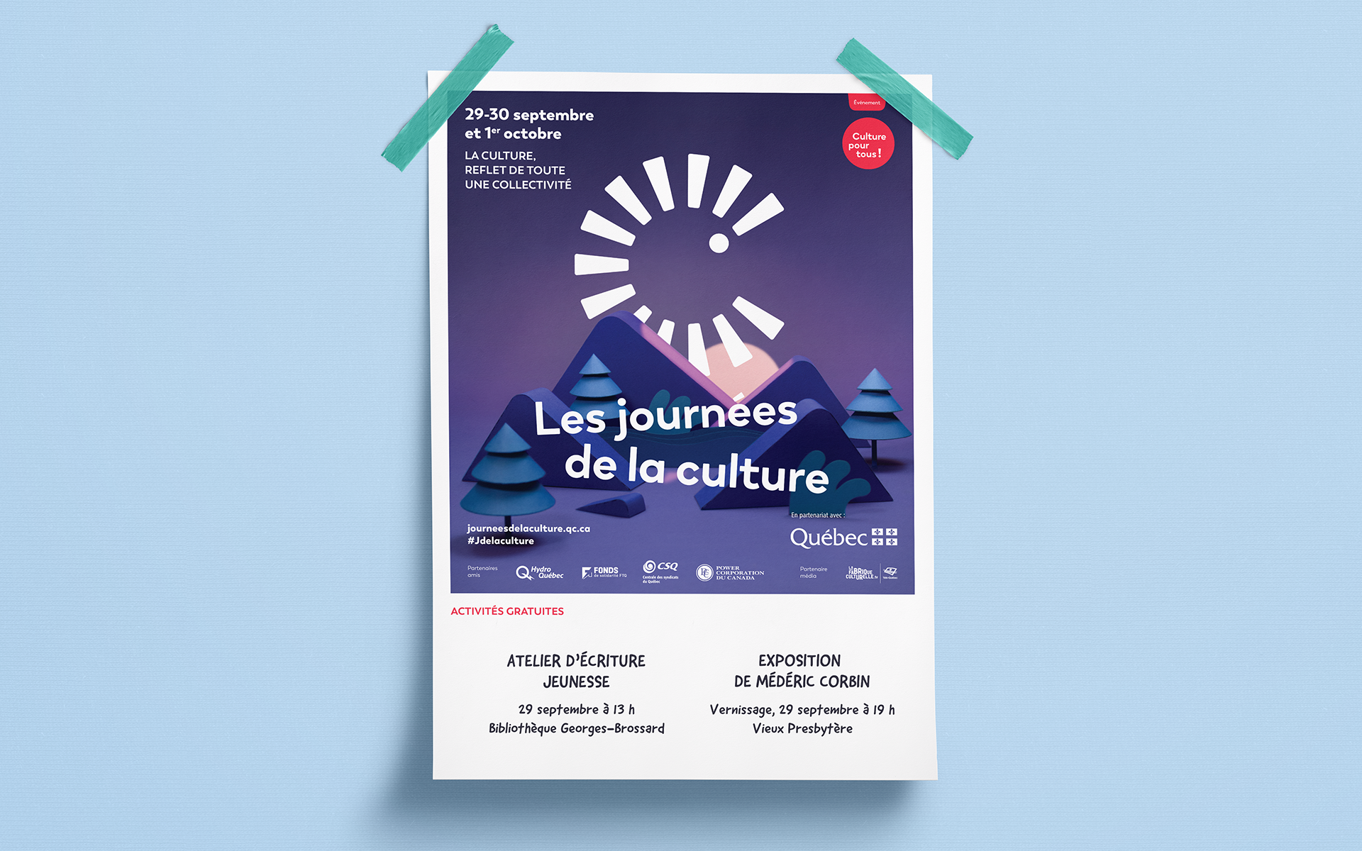 Les Journées de la culture - Campagne publicitaire de la 27<sup>e</sup> édition