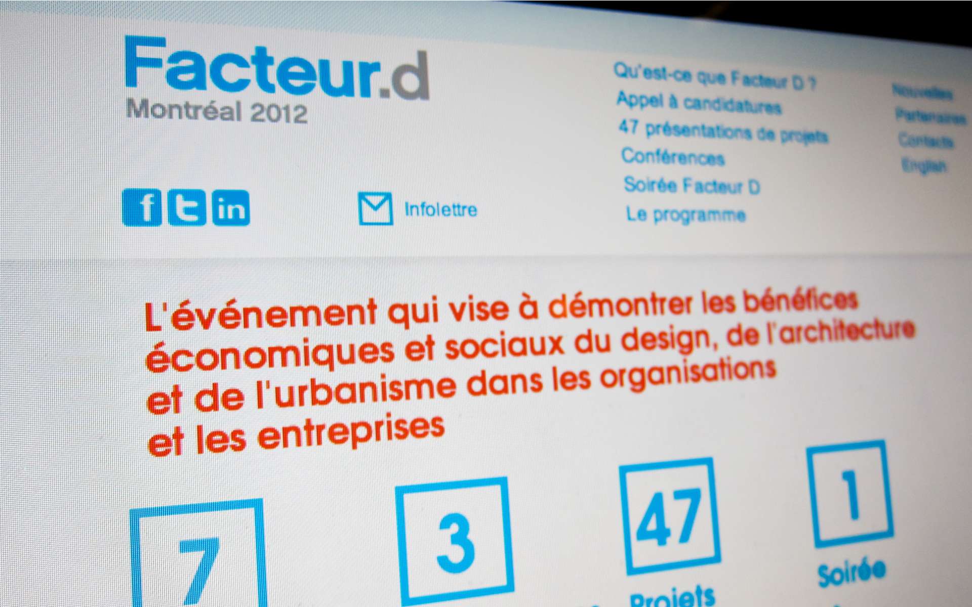 Mission Design - Facteur D, événement 2012